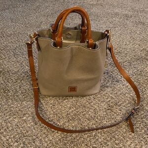 Dooney & Bourke Taupe and Tan Leather Tote